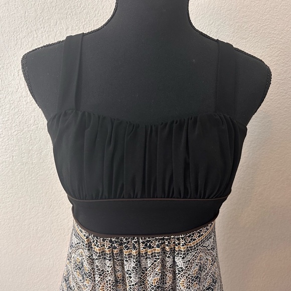 Intermission: NWOT Sleeveless Black & Brown Motif Dress. Small - Picture 3 of 9